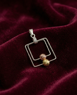 Load image into Gallery viewer, Mandal | Square Shaped Silver Pendant