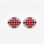 Load image into Gallery viewer, Mahima | 18-Stones Silver Earrings