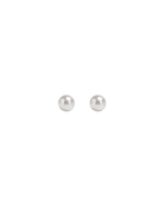 Load image into Gallery viewer, Mukt | Pearl Silver Earrings 4mm