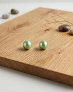 Load image into Gallery viewer, Mukt | Pearl Silver Earrings 8mm