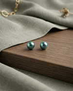 Load image into Gallery viewer, Mukt | Pearl Silver Earrings 6mm | English Back