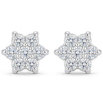 Load image into Gallery viewer, Manya | 7-Stone Flower Shaped Earrings
