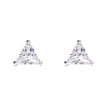 Load image into Gallery viewer, Mithi | Triangle Shaped Silver Earrings
