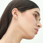 Load image into Gallery viewer, Manini | Square Shaped Silver Earrings