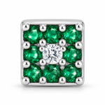 Load image into Gallery viewer, Mitali | 9-Stone Square Nose Pin