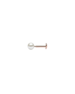 Load image into Gallery viewer, Mukt | Pearl Silver Earrings 4mm
