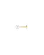 Load image into Gallery viewer, Mukt | Pearl Silver Earrings 4mm