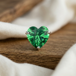 Load image into Gallery viewer, Madira | Heart Shaped Silver Nosepin