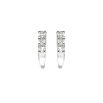 Load image into Gallery viewer, Mia - J Shaped Silver Earrings