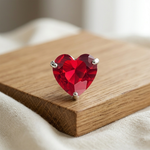 Load image into Gallery viewer, Madira | Heart Shaped Silver Nosepin