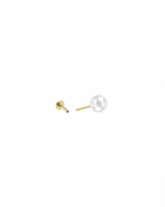 Load image into Gallery viewer, Mukt | Pearl Silver Earrings 6mm | Kids/2nd Stud Screw