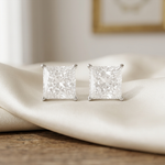 Load image into Gallery viewer, Manini | Square Shaped Silver Earrings