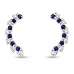 Load image into Gallery viewer, Manika | Curved Vine Stone Earrings