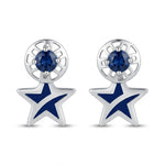 Load image into Gallery viewer, Miraya | Enamel Star Drop Earrings
