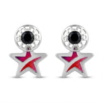 Load image into Gallery viewer, Miraya | Enamel Star Drop Earrings