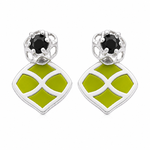 Load image into Gallery viewer, Mohana | Geometric Laser Stone Drop Earrings