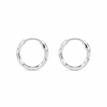 Load image into Gallery viewer, Mehek | Diamond-Cut Silver Hoop Earrings | 13mm