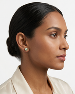 Load image into Gallery viewer, Mukt | Pearl Silver Earrings 8mm