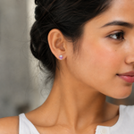 Load image into Gallery viewer, Myra | Geometric Heart Stud Earrings