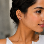 Load image into Gallery viewer, Myra | Geometric Heart Stud Earrings