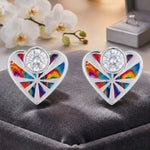 Load image into Gallery viewer, Myra | Geometric Heart Stud Earrings