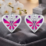 Load image into Gallery viewer, Myra | Geometric Heart Stud Earrings