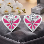 Load image into Gallery viewer, Myra | Geometric Heart Stud Earrings
