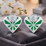 Load image into Gallery viewer, Myra | Geometric Heart Stud Earrings