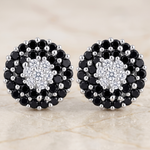Load image into Gallery viewer, Maitri | 37-Stone Round Cluster Earrings