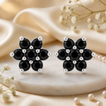 Load image into Gallery viewer, Manya | 7-Stone Flower Shaped Earrings