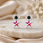 Load image into Gallery viewer, Miraya | Enamel Star Drop Earrings