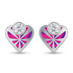 Load image into Gallery viewer, Myra | Geometric Heart Stud Earrings
