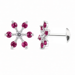 Load image into Gallery viewer, Medha | 7-Stone Starburst Stud Earrings
