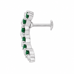 Load image into Gallery viewer, Manika | Curved Vine Stone Earrings