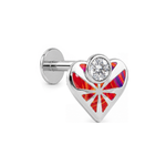 Load image into Gallery viewer, Myra | Geometric Heart Stud Earrings