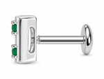 Load image into Gallery viewer, Mitali | 9-Stone Square Nose Pin