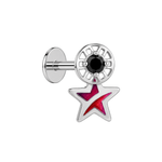 Load image into Gallery viewer, Miraya | Enamel Star Drop Earrings