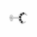 Load image into Gallery viewer, Mayank | Crescent Stone Stud Earrings