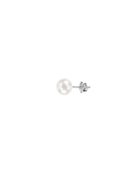 Load image into Gallery viewer, Mukt | Pearl Silver Earrings 6mm | English Back