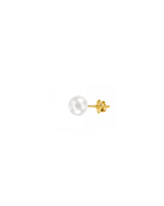 Load image into Gallery viewer, Mukt | Pearl Silver Earrings 6mm | English Back