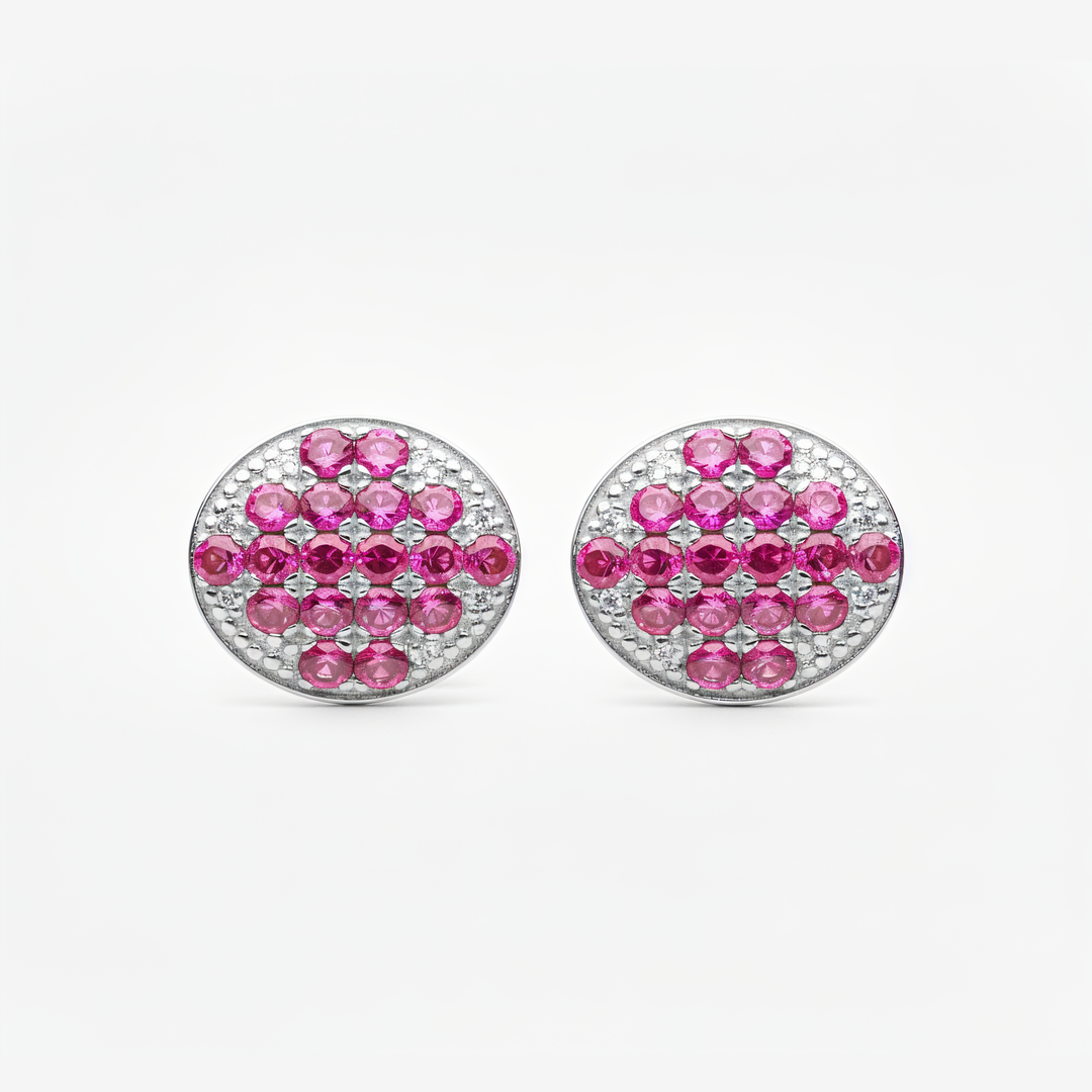 Mahima | 18-Stones Silver Earring