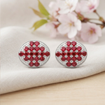 Load image into Gallery viewer, Mahima | 18-Stones Silver Earrings
