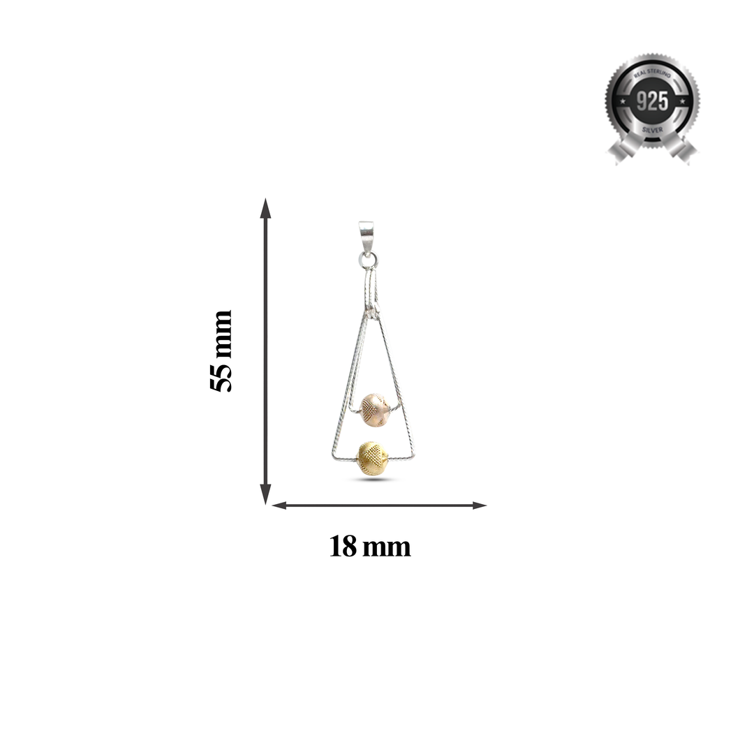 Matrika | Long Triangle Silver Pendant