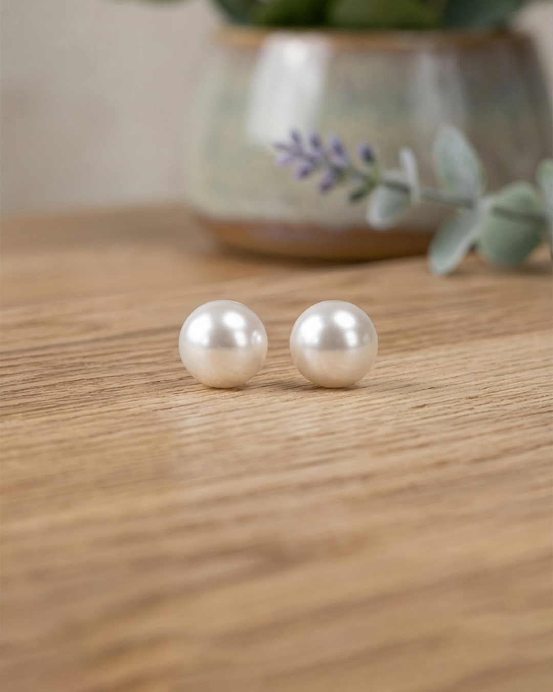 Mukt | Pearl Silver Earrings 10mm