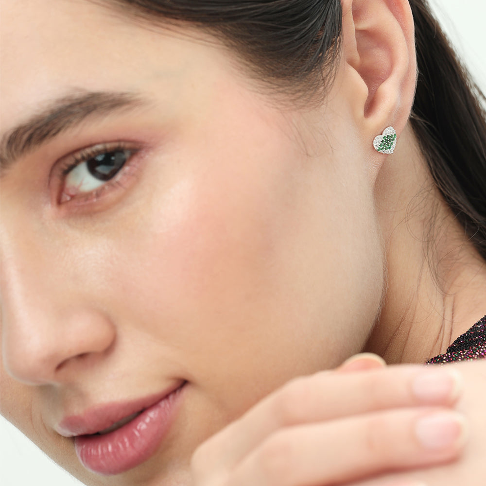 Mahika | 16-Stones Silver Earrings