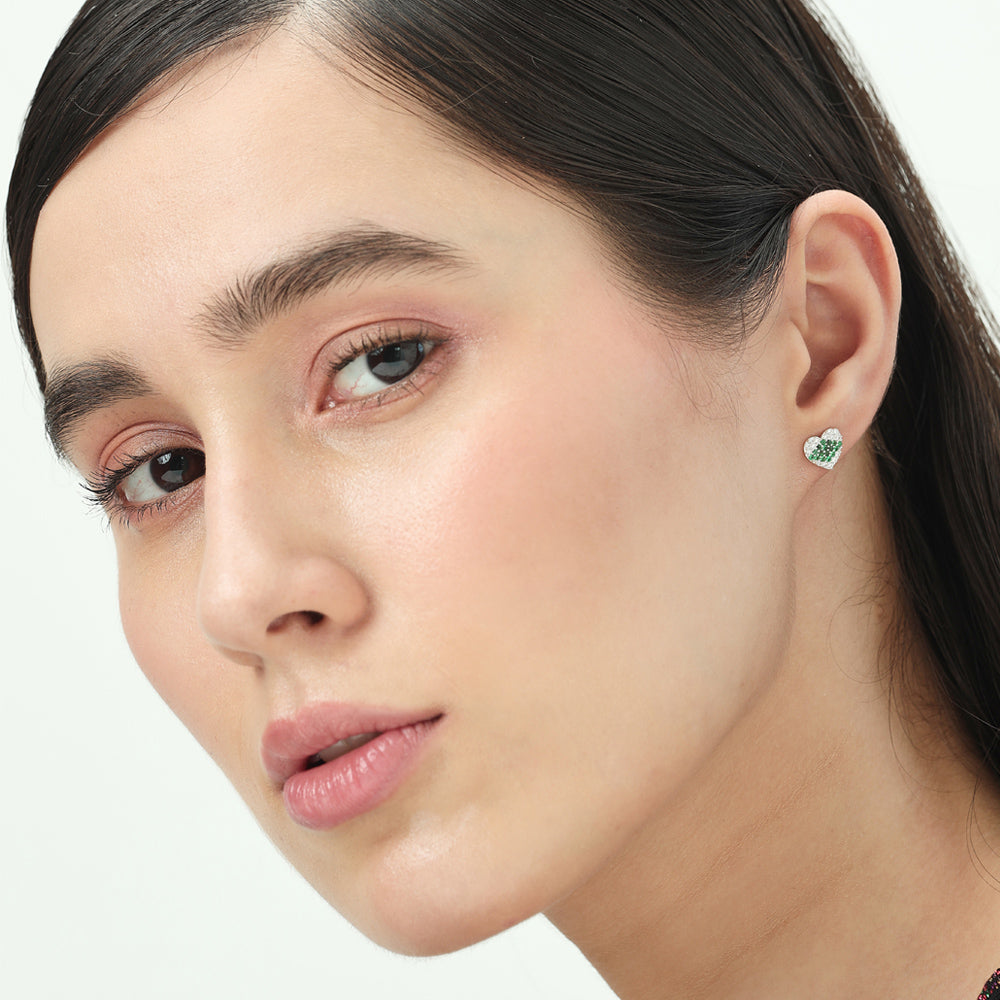 Mahika | 16-Stones Silver Earrings