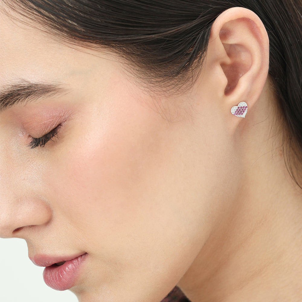 Mahika | 16-Stones Silver Earrings