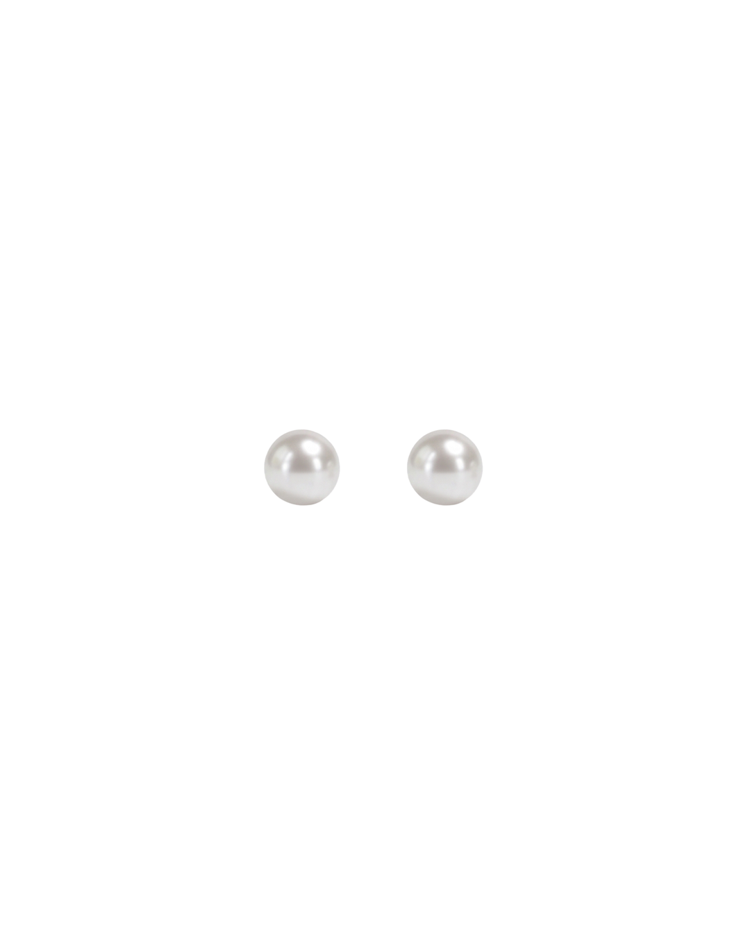 Mukt | Pearl Silver Earrings 4mm
