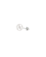 Load image into Gallery viewer, Mukt | Pearl Silver Earrings 8mm
