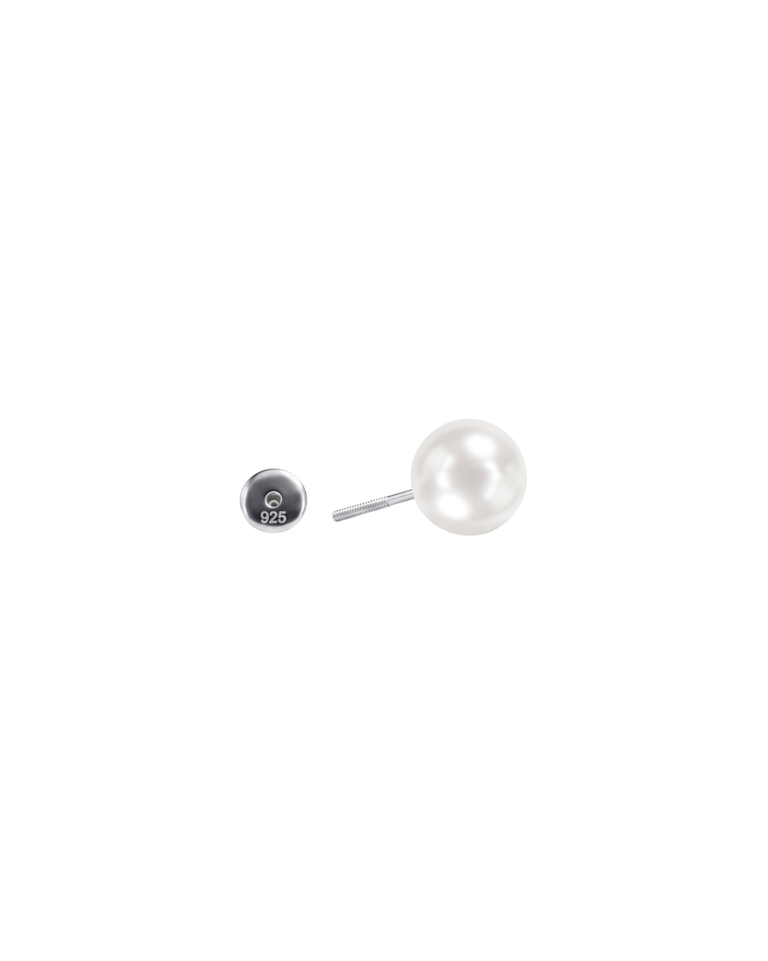 Mukt | Pearl Silver Earrings 12mm
